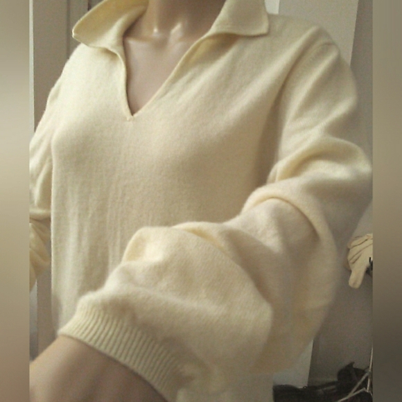 BNWOT 100% 2 PLY CASHMERE SWEATER BY CHARTER CLUB YELLOW PULLOVER SZ.XL LUXURIOU - Picture 6 of 10